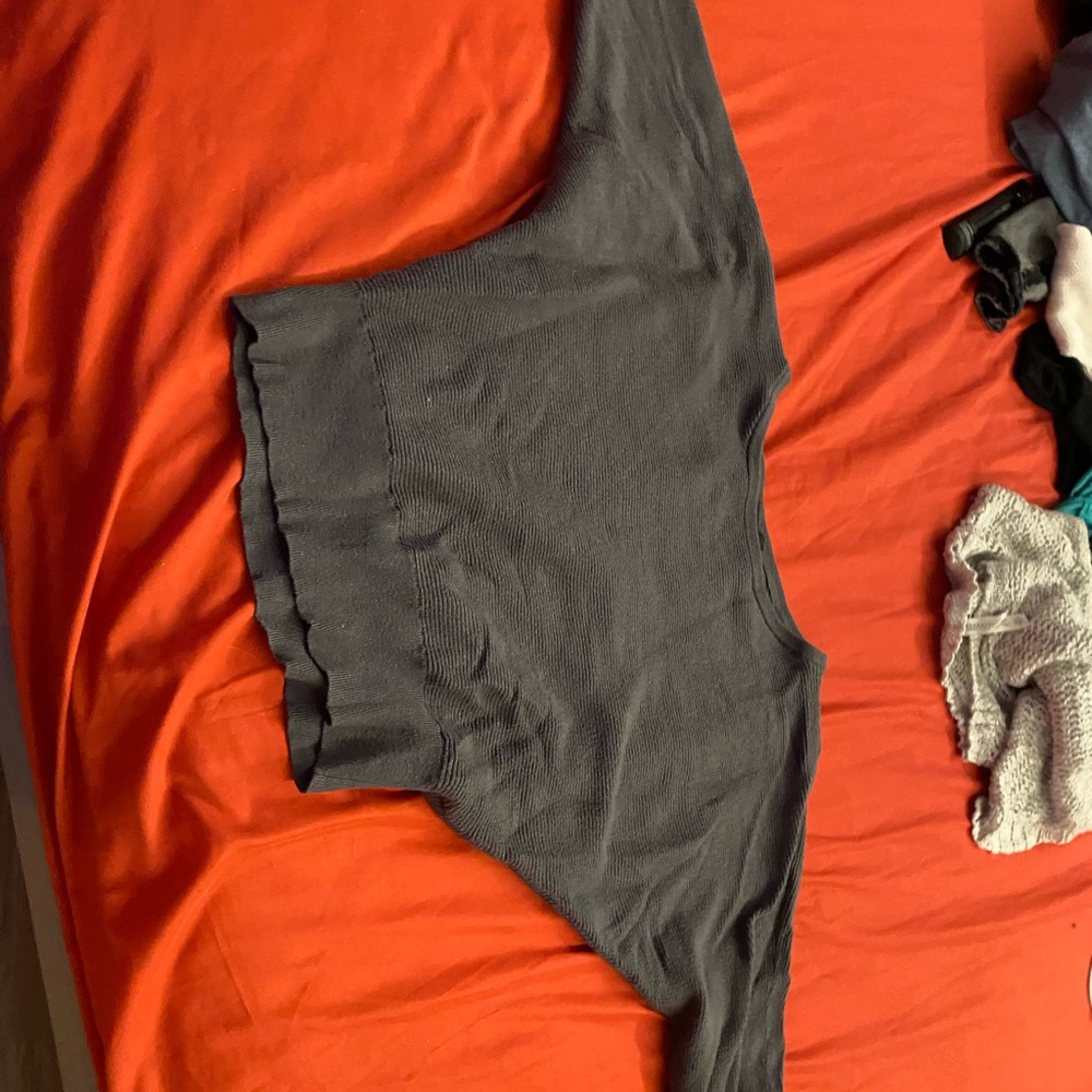 Express of the should dark gray sweater